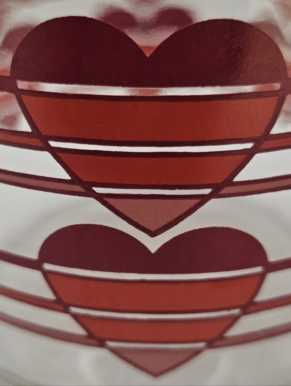 Vintage 80s Carlton Glass Valentine Jar with Lid